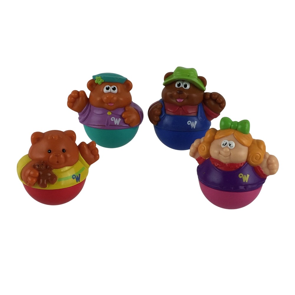 Playskool Weebles Goldilocks & the 3 Bears 4pc Figures Set Vintage 2005